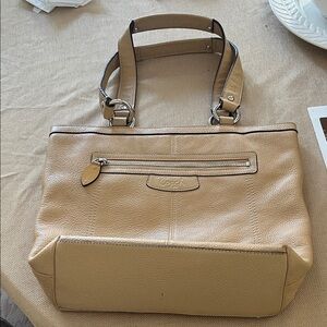 Coach Beige Leather Tote